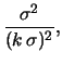 $\displaystyle P((X-\mu)^2 \ge (k\,\sigma)^2)$