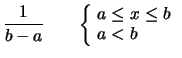 $\displaystyle f(x\,\vert\,{\cal K}(a,b))$