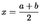 $\displaystyle \int_{a}^{b}\!\frac{x}{b-a}\,$