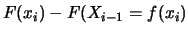 $\displaystyle F(x_{i-1}) < R \le F(x_i)$