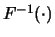 $\displaystyle x_R = F^{-1}(R)\,,$