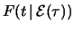 $\displaystyle \frac{1}{\tau}\, e^{-t/\tau} \hspace{1.0 cm}
\left\{\begin{array}{l} 0 \le t < \infty \\ \tau > 0 \end{array}\right.
( 0 \le t < \infty )$