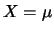 $ f(\mu+x)=f(\mu-x)$