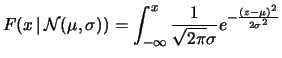 $\displaystyle \Phi(x)= F(x\,\vert\,{\cal N})$