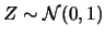 $\displaystyle f(z) = \frac{1}{\sqrt{2\pi}}e^{-\frac{z^2}{2}} = \frac{1}{\sqrt{2\pi}}e^{-\frac{z^2}{2}}$