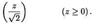 $\displaystyle T(z) =\frac{1}{2}$