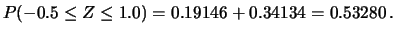 $\displaystyle P(z_1\leq Z\leq z_2)=T(z_2)+T(-z_1)$