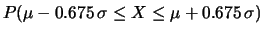 $\displaystyle P(-0.5\le Z \le 1.0) = 0.19146 + 0.34134 = 0.53280\,.$