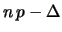 $ \Delta =x-n\,p $