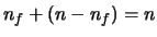 $ n_f+(n-n_f)=n$