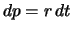 $\displaystyle \frac{\sqrt{k}}{r} = \sqrt{k}\, \tau\,,$