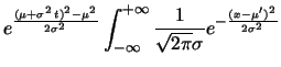 $ \mu^\prime=\mu+\sigma^2\, t$