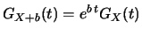 $\displaystyle G_{a\,X}(t)= G_X(a\,t)$