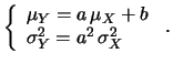 $\displaystyle e^{\mu_Y\, t+\sigma_Y^2\, t^2/2}\,,$