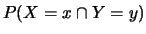 $ P(X=x, Y=y)$