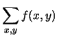 $\displaystyle +f(x_2,y_2) + f(x_3,y_1) + f(x_3,y_2)$