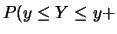 $\displaystyle x\,\vert\, Y = y) = \frac{P[(x\le X \le x + \mbox{d}x) \cap (y\le Y\le y+\mbox{d}y)]} {P(y\le Y\le y+\mbox{d}y)}\, ,$