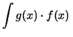 $\displaystyle \int g(x)\,
\left[ \int f(x,y)\,\mbox{d}y \right]\, \mbox{d}x$