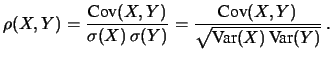 $\displaystyle \left[(X-\mbox{E}(X)) (Y-\mbox{E}(Y))\right]\,.$