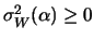 $ \sigma^2_W(\alpha)$