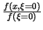 $ f(x\vert\xi = 0)$