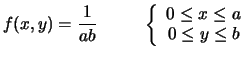 $\displaystyle y = ab\,$