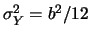 $ \sigma^2_X=a^2/12$