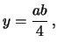 $\displaystyle \frac{1}{ab}\int_0^a\!\int_0^b x\,y\,$