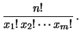 $ \{x_1,x_2,\, \ldots,\, x_m\}$