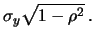 $\displaystyle \sigma_{y\,\vert\,x}$