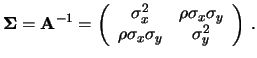 $ (1-\rho^2)/(\sigma_x^2\sigma_y^2)$