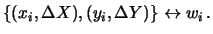 $\displaystyle \{x,y\} \leftrightarrow
f(x,y)\,$