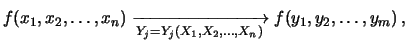 $\displaystyle f(a,b) \Rightarrow f(A,p)\,.$