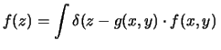 $\displaystyle \frac{\mbox{Prob in }\Delta y}{\Delta Y}
\rightarrow \frac{1}{\frac{\mbox{d}Y}{\mbox{d}X}}\,.$