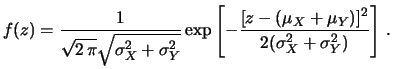 $\displaystyle x
= \sqrt{a^2\pi}\exp\left[\frac{a^2b^2}{4}\right]\,.$