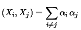 $\displaystyle 2\sum_{i< j}\alpha_{i}\, \alpha_{j}\,$