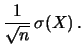 $\displaystyle \sigma(\overline{X}_n)$