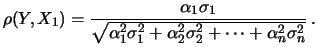 $\displaystyle (Y,X_1) = \alpha_1Var(X_1)$