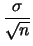 $\displaystyle \sigma_{\overline{X}_n} = \sigma(\overline{X}_n)$