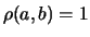 $ \rho(a,b)=0.5$