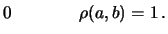 $\displaystyle -0.093 \hspace{0.5cm} \rho(a,b) = 0.5$