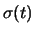 $\displaystyle \frac{1}{\sqrt{2\pi}\, \sigma(t)}
\exp{\left[-\frac{x^2}{2\,\sigma^2(t)}\right]}$