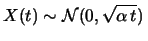 $\displaystyle \sqrt{\frac{\Delta X}{\Delta T}\,t}\,.$