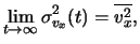 $ \sigma_{v_x}^2(t)$