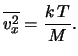 $ \overline{v_x^2}$