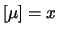 $\displaystyle f(\mu\,\vert\,x) = \frac{1}{\sqrt{2\,\pi}\,\sigma_e}\, e^{-\frac{(\mu-x)^2}{2\,\sigma_e^2}}\, :$