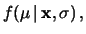 $\displaystyle \{f_{n-1}(\mu), x_n, \sigma_n\}$