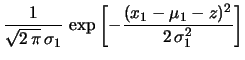 $\displaystyle f(x_1,x_2\,\vert\,\mu_1,\mu_2,z)$