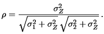 $\displaystyle \ \ \ \ \ \left.\left. \rule{0mm}{7.5mm}
-2\,\rho\,\frac{(\mu_1-x...
...\sigma_Z^2}}
+\frac{(\mu_2-x_2)^2}
{\sigma_2^2+\sigma_Z^2}
\right]
\right\}
\,,$