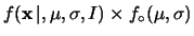 $\displaystyle f(\mu,\sigma\,\vert\,\mathbf{x},I)$